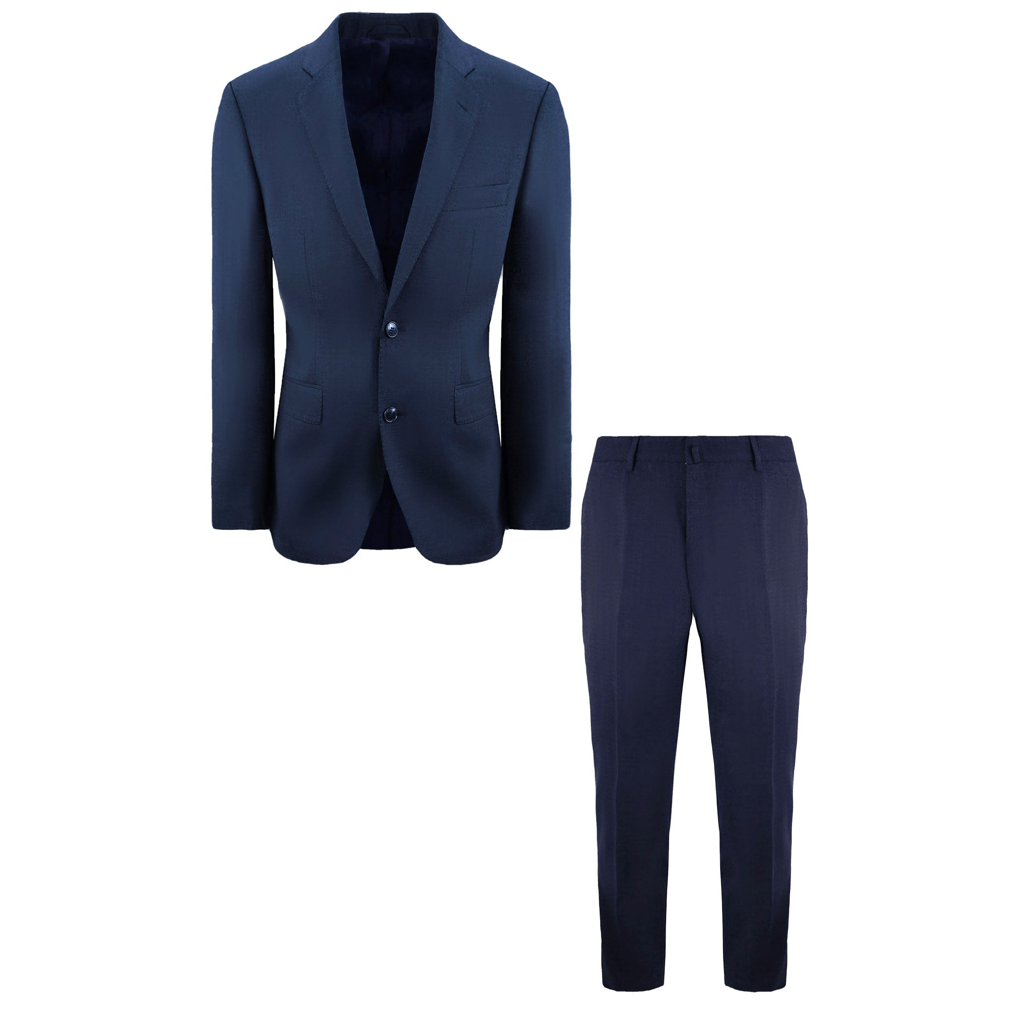 Hackett London Wool Sharskin Mens Blue Suit