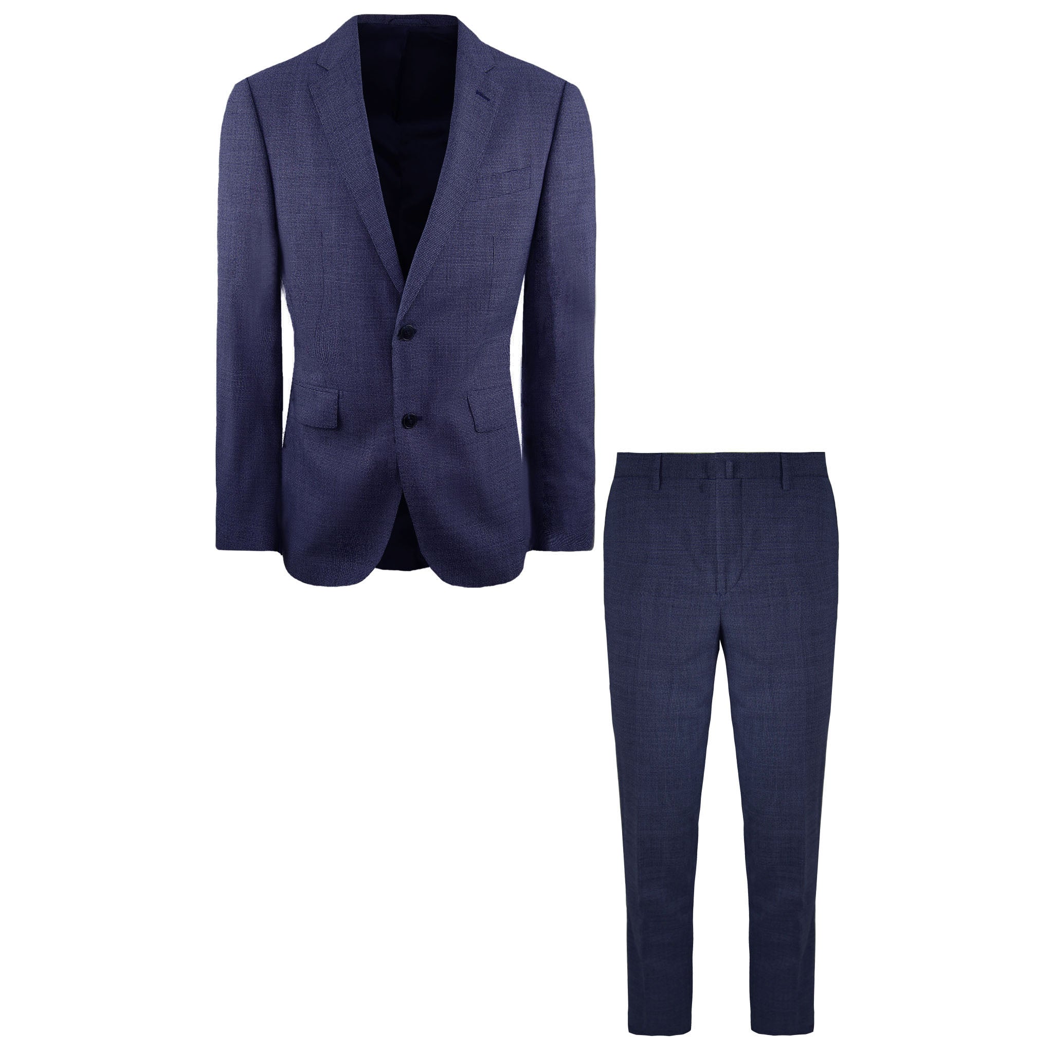 Hackett London Lightweight Wool Mens Blue Suit