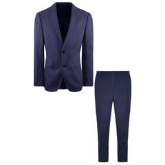 Hackett London Lightweight Wool Mens Blue Suit