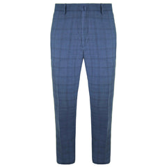 Hackett London Wool Cotton Silk Mens Blue Suit