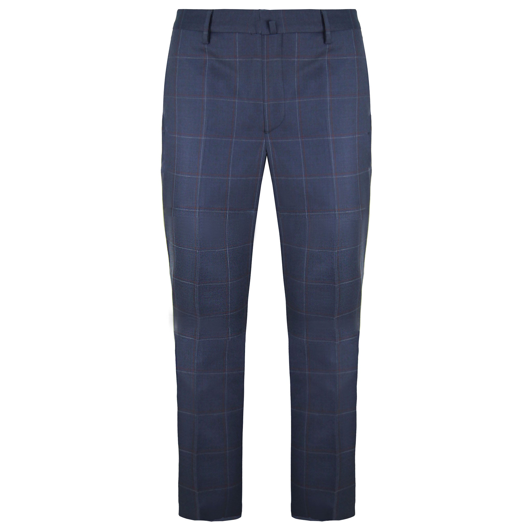 Hackett London Two Tone Windowpane Mens Navy Suit