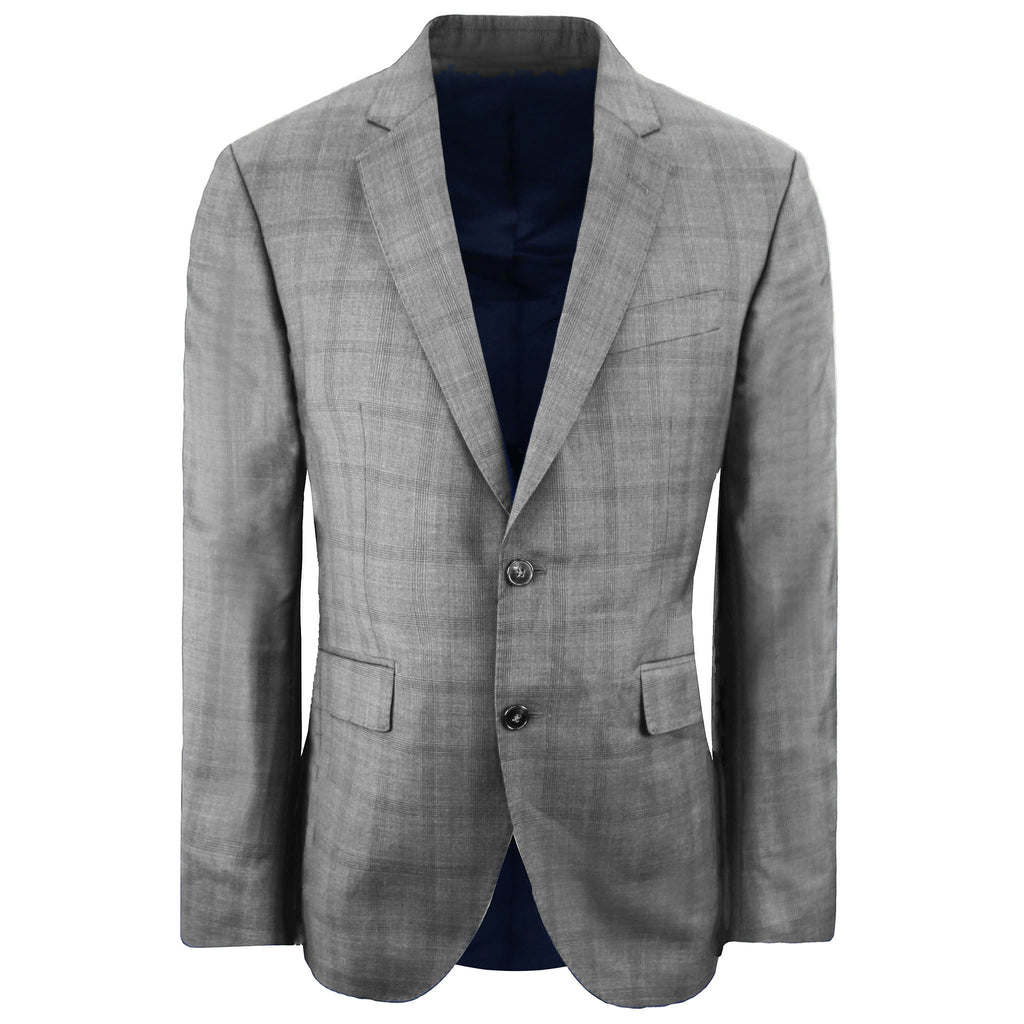 Hackett London B&W Single Breasted POW Mens Grey Suit