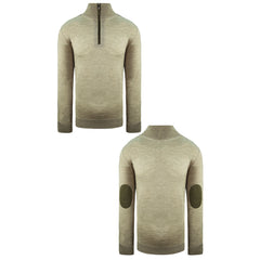 Hackett Mayfair Mens Light Brown Cashmere Sweater