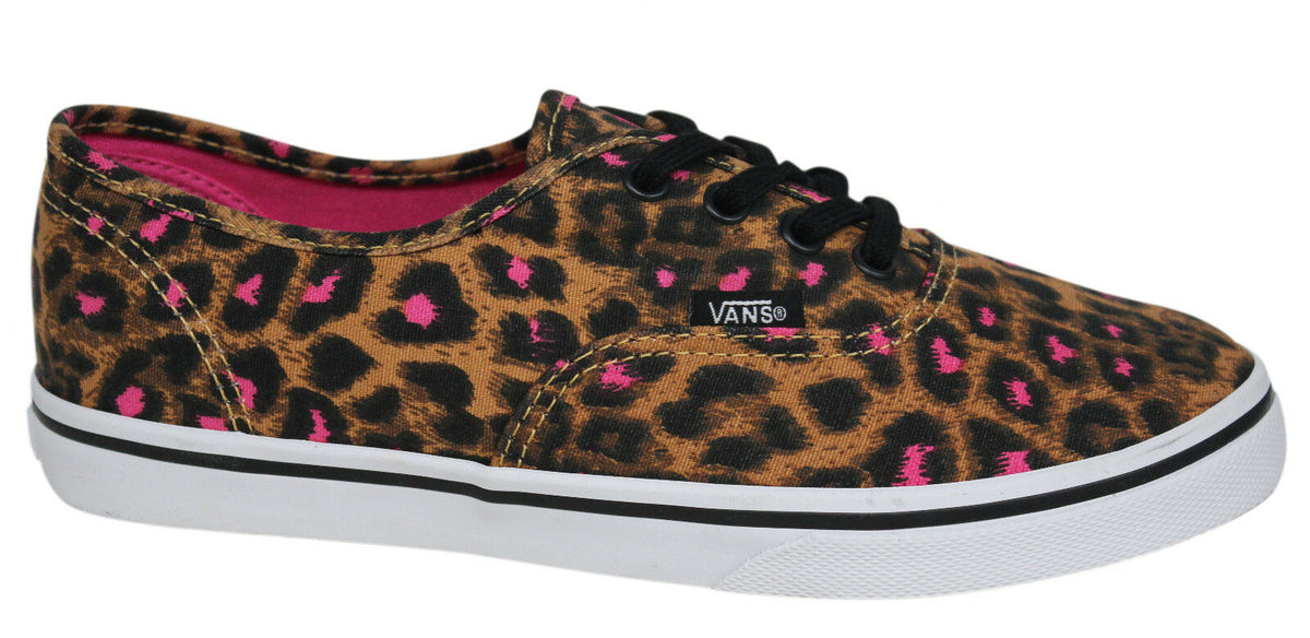 Vans Off The Wall Authentic Lo Pro Leopard Print Kids Plimsolls