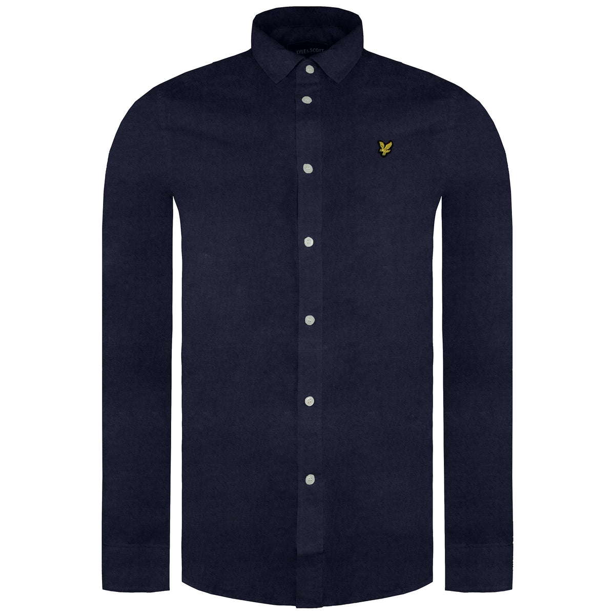 Lyle & Scott Multi Yarn Brushed Mens Navy Shirt