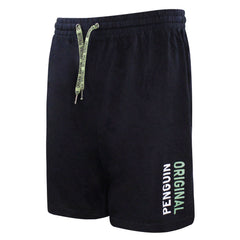 Original Penguin Logo Mens Black Lounge Shorts