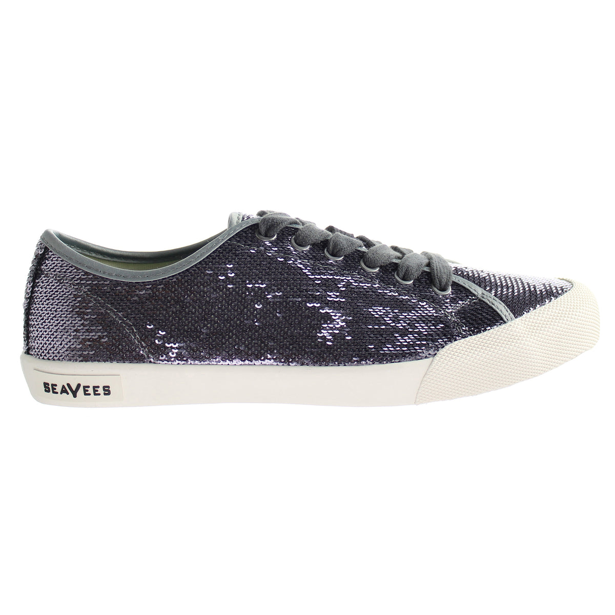 Seavees Monterey Standard Sequins Womens Purple Plimsolls