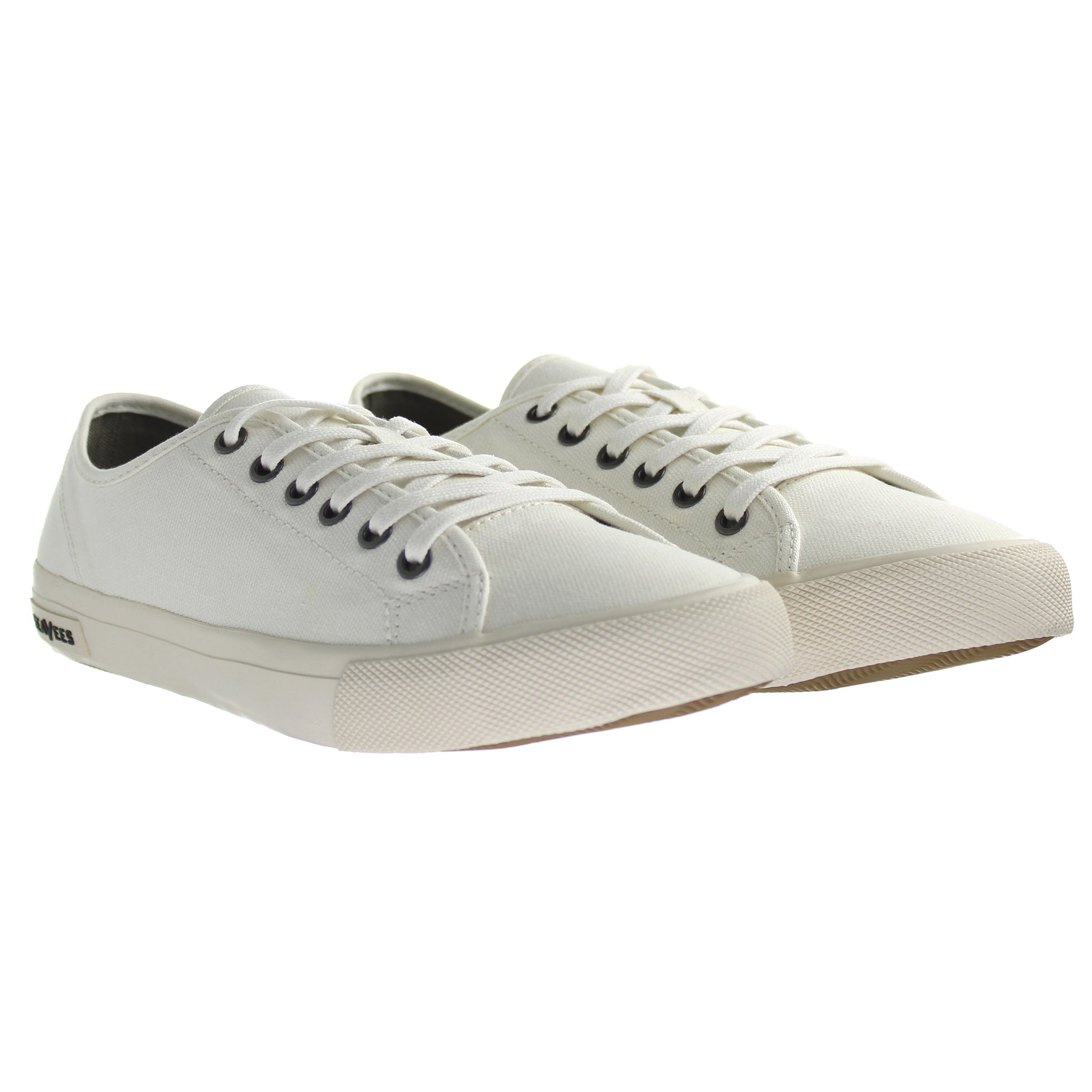 Seavees Monterey Sneaker Standard White Cotton Canvas  Off White Mens Trainers