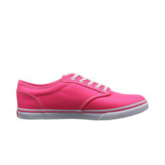 Vans Atwood Low Top Lace-Up Pink Canvas Womens Plimsolls NJ06AQ