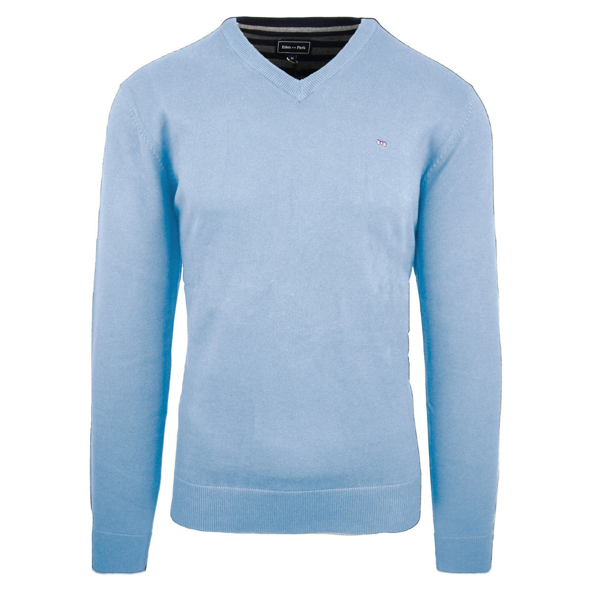 Eden Park Plain Mens Light Blue Sweater