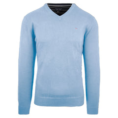 Eden Park Plain Mens Light Blue Sweater