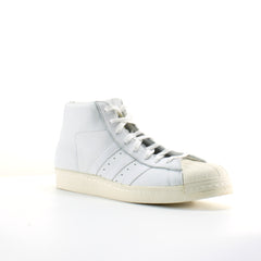 Adidas Pro Model Vintage DLX White Leather Mens Hi Lace Up Trainers S75031