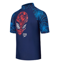 Speedo Spiderman Print  Navy Junior Sun Protection Top