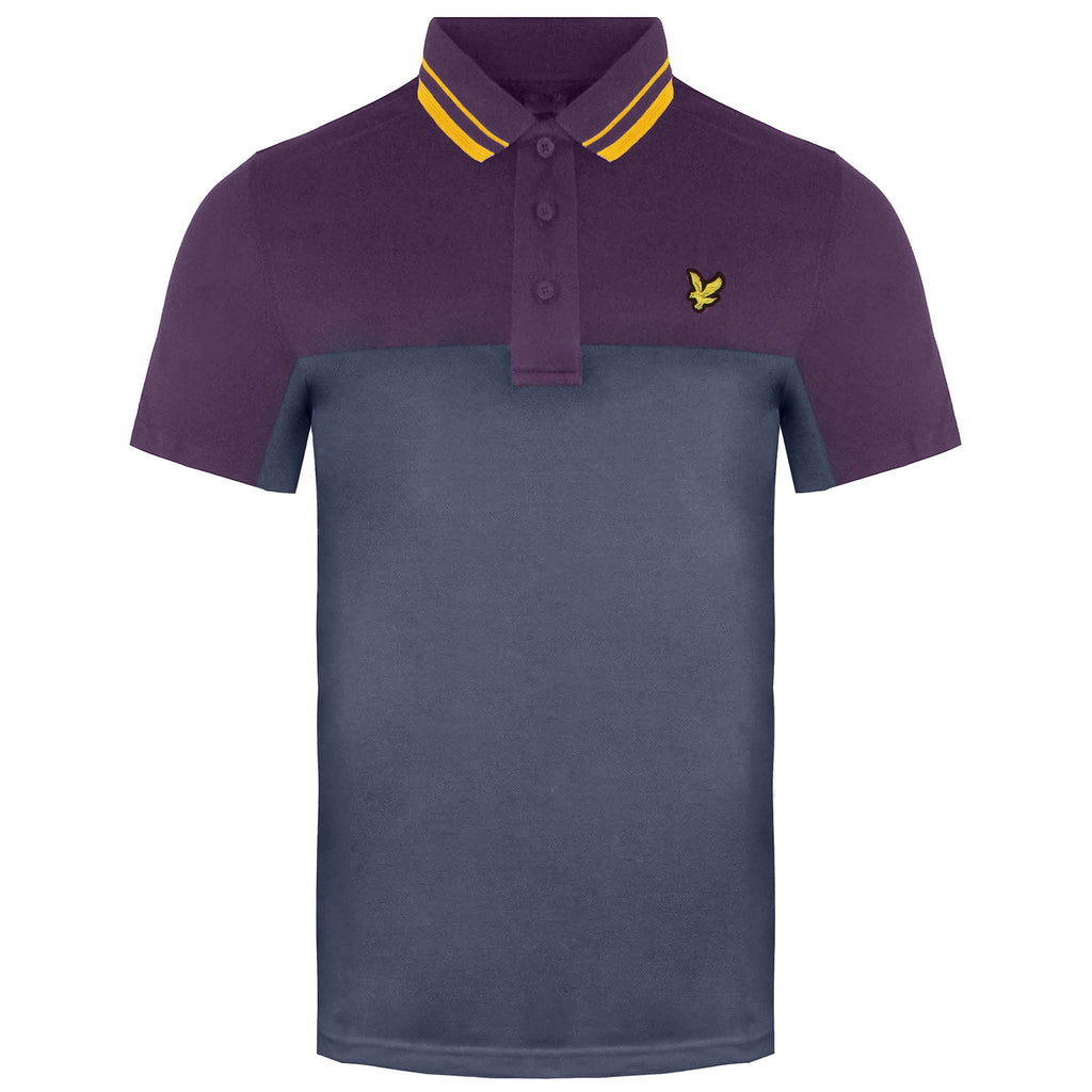 Lyle & Scott Kendall Mens Grey/Purple Polo Shirt