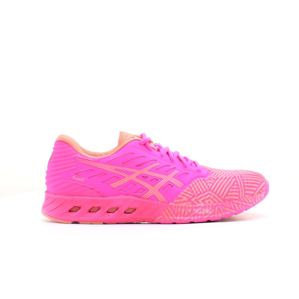 Asics Fuze X Pink Synthetic Womens Lace Up Trainers T6K8N 2076