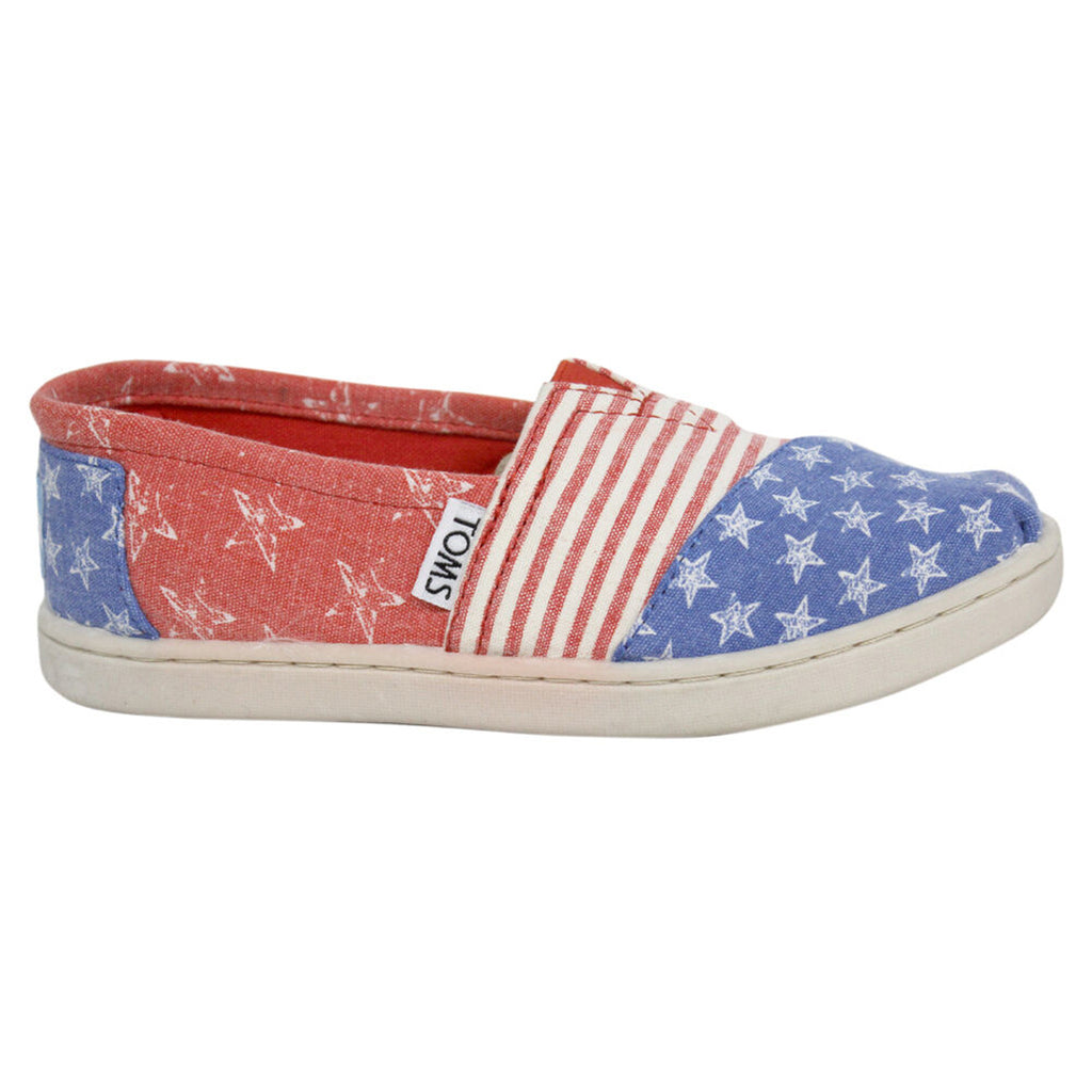 Toms Classic Kids Red/Blue Espadrilles