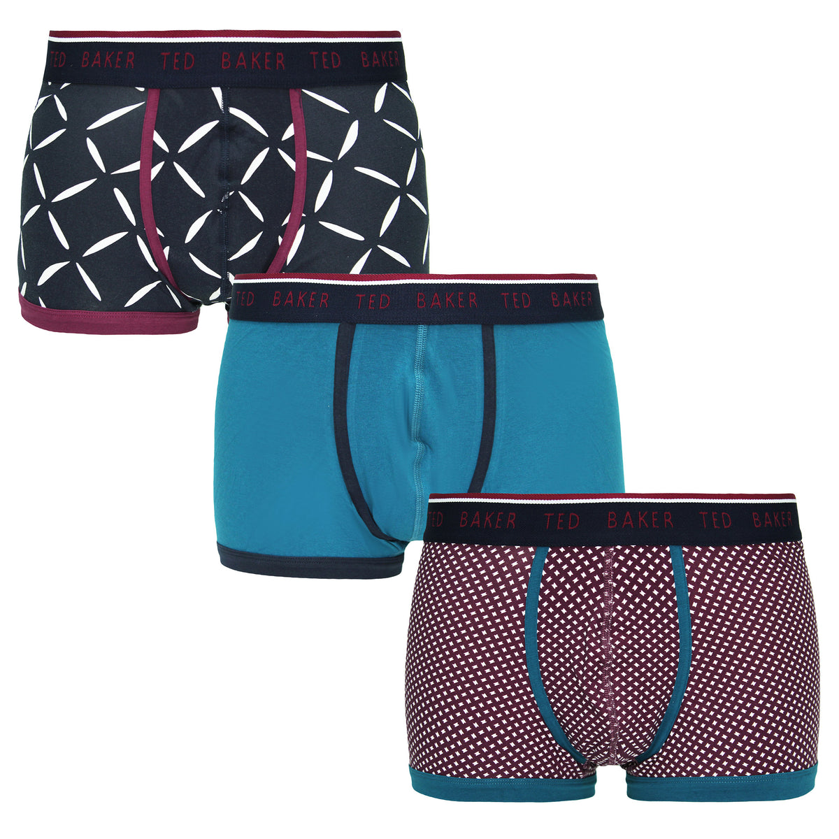Ted Baker 3-Pack Fitted Mens Assorted Boxer Shorts