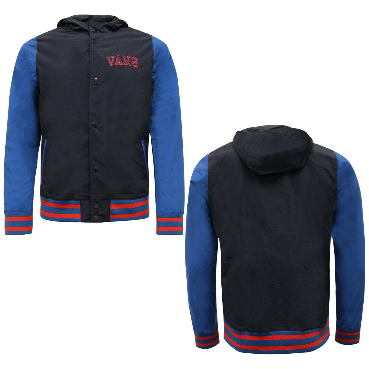 Vans Off The Wall Halifax Mens Long Sleeve Hooded Jacket Navy V0PF0NY X20A