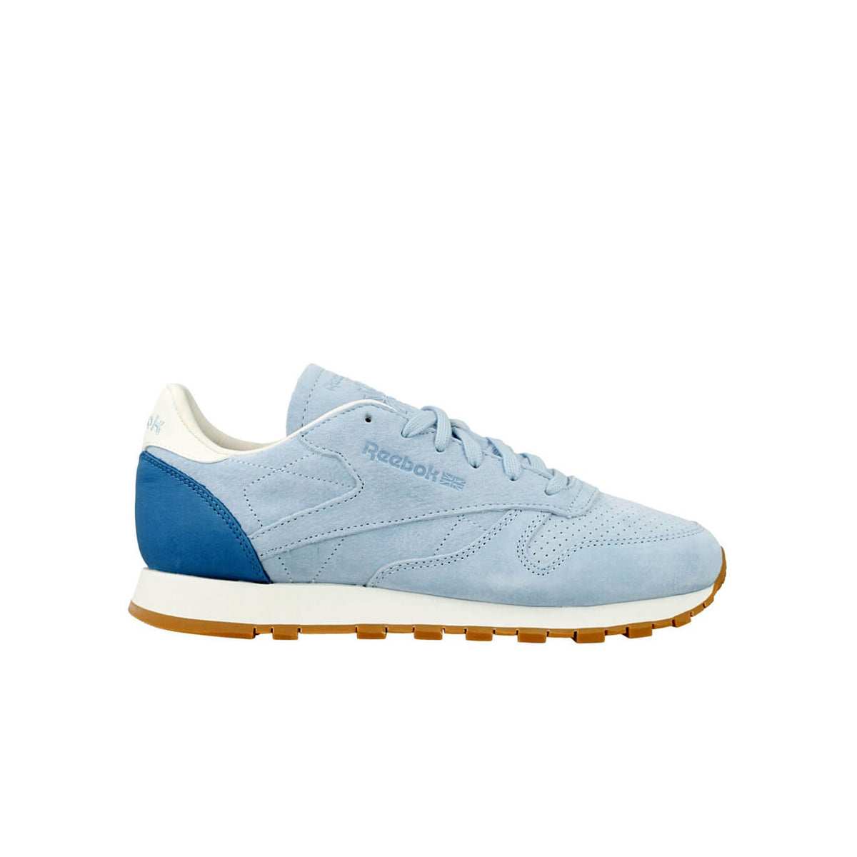 Reebok Classic Lace-Up Blue Nubuck Leather Womens Trainers V70780