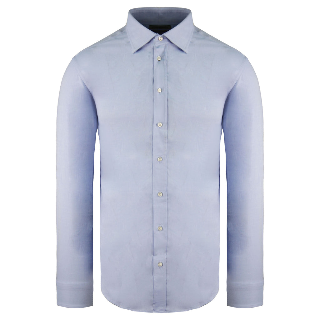 Armani Collezioni Mens Light Blue Modern Fit Shirt