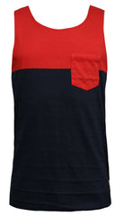 Vans Burke Red Eclipse Blue Mens Tank Training Sports Vest Top SZ687N DD50