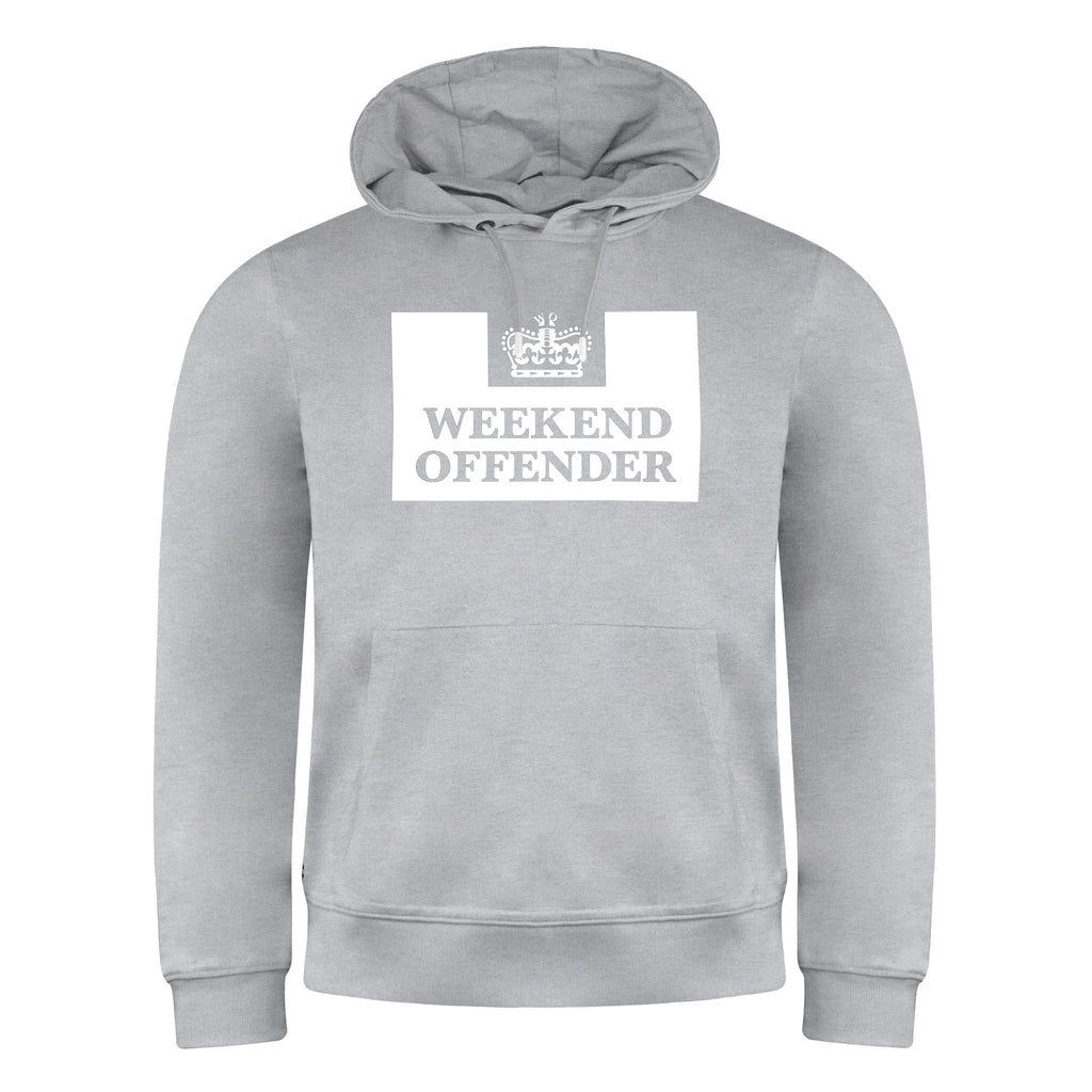 Weekend Offender Long Sleeve Pullover Grey Mens HM Service Classics Hoodie WOHD100 GREY MARL