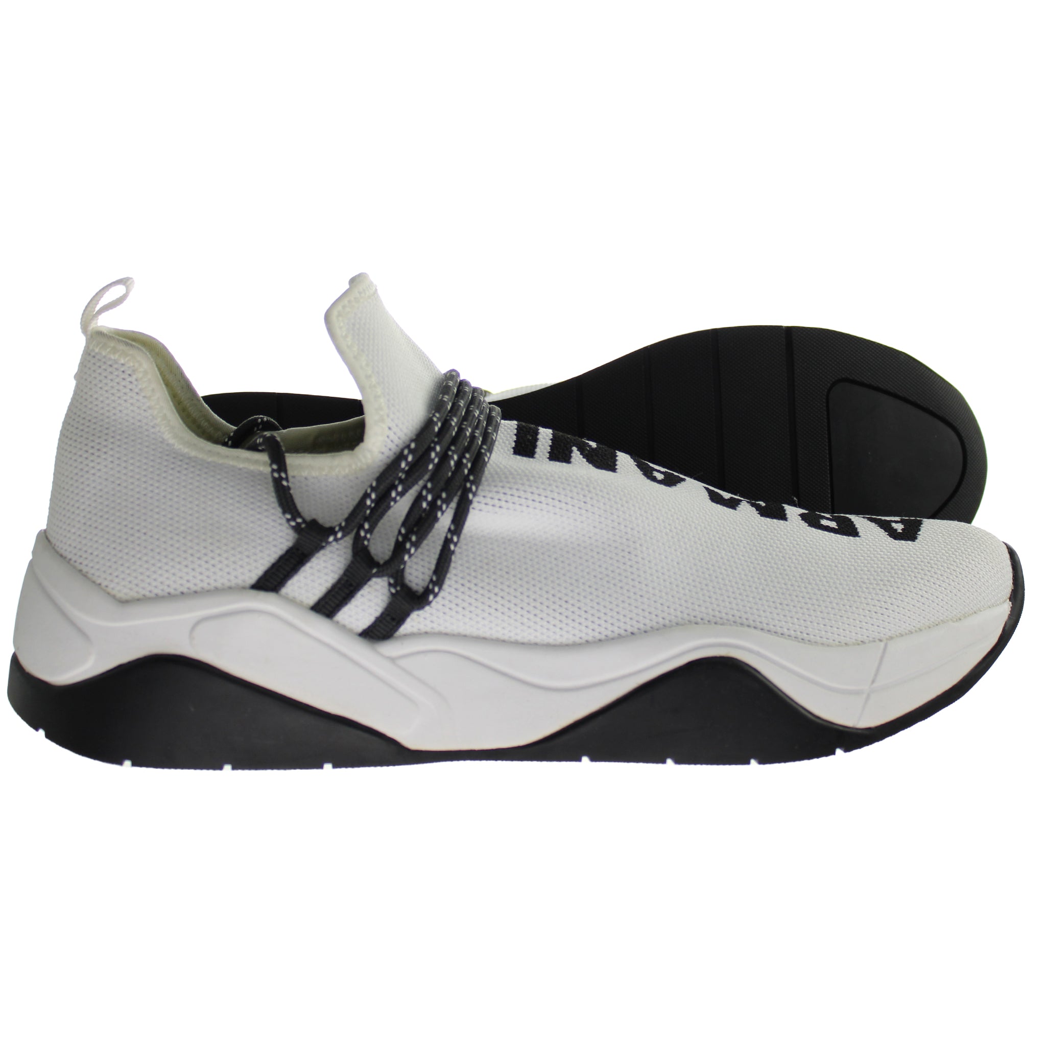 Armani Exchange Knit Womens Melange White Trainers