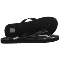 Armani Exchange Camo Womens Black Flip-Flops